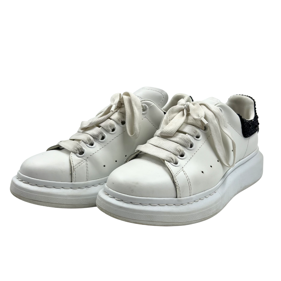 Alexander McQueen 6.5/7 37 White/Black Leather Sneakers