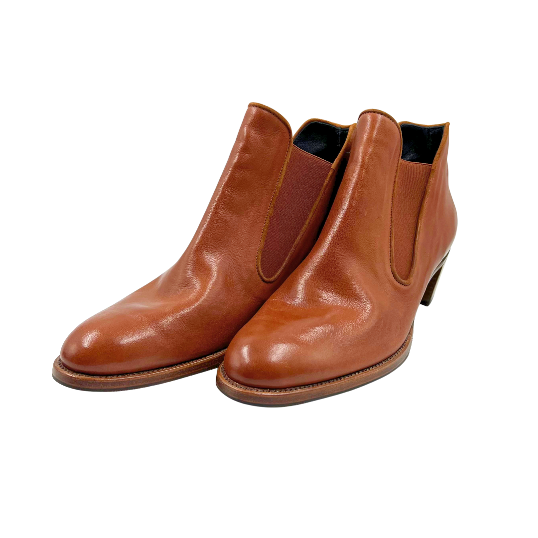 Sarah Flint Cognac Booties