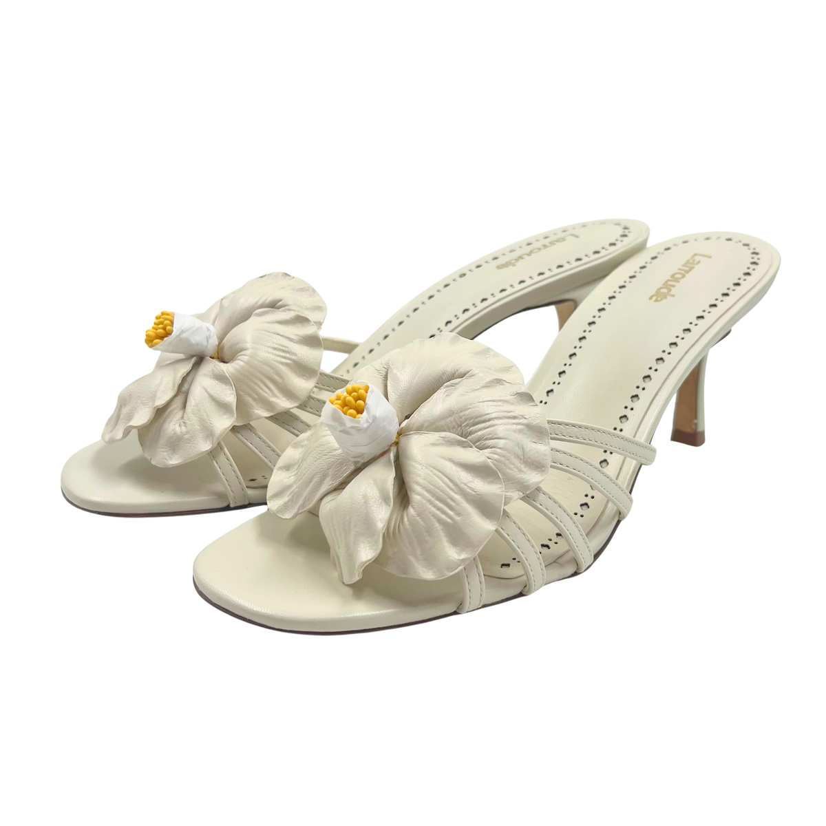 Larroude 9.5 Cream Heels