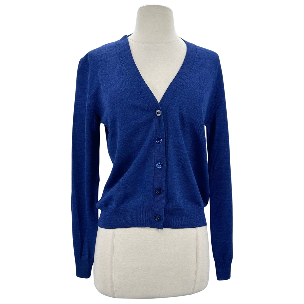 GWYN Size M Indigo Wool Cardigan