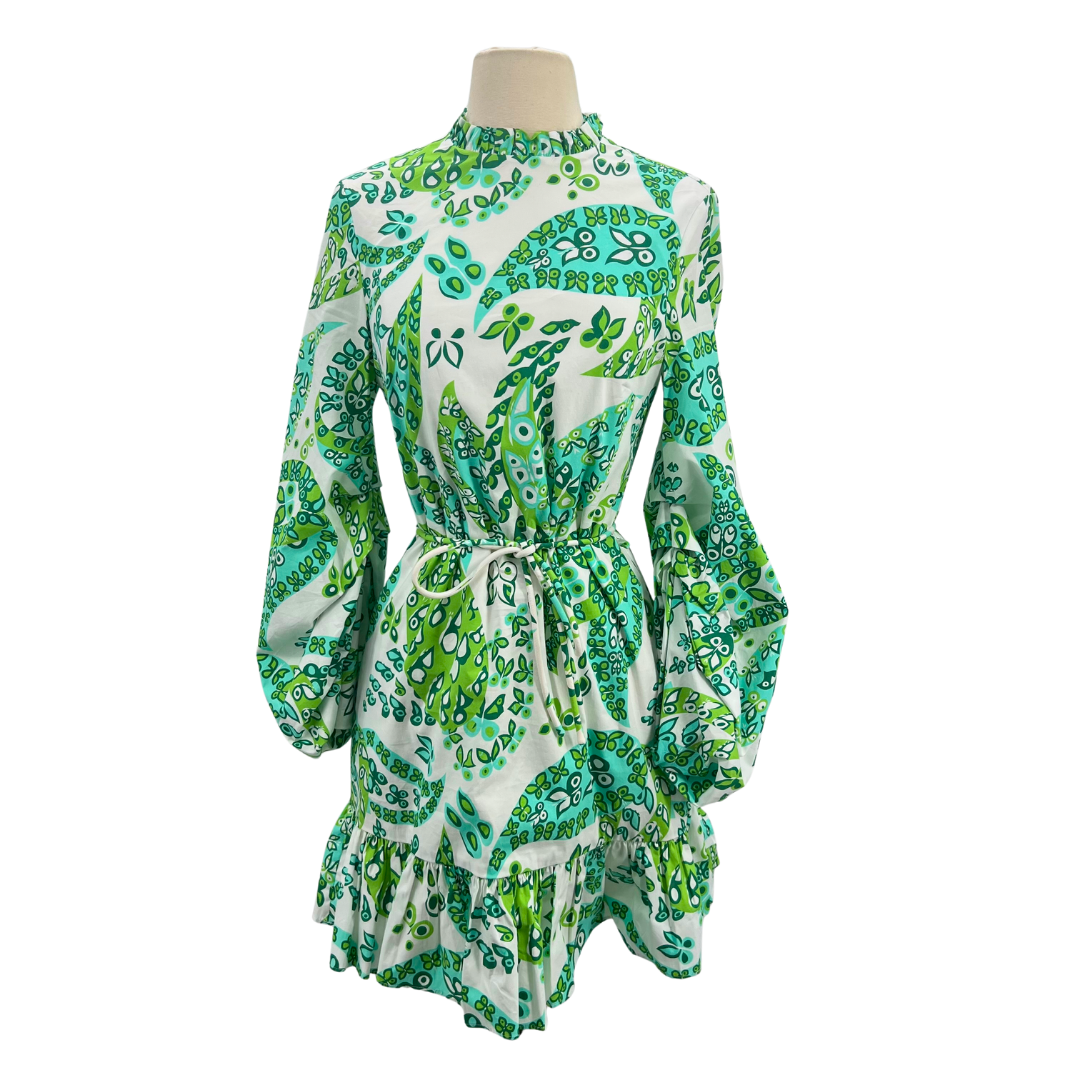 Staud White/Green Dress