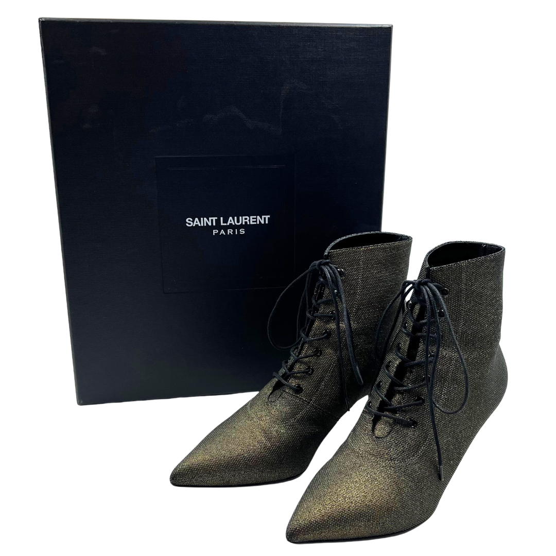 Saint Laurent 7.5 38 Metallic Booties