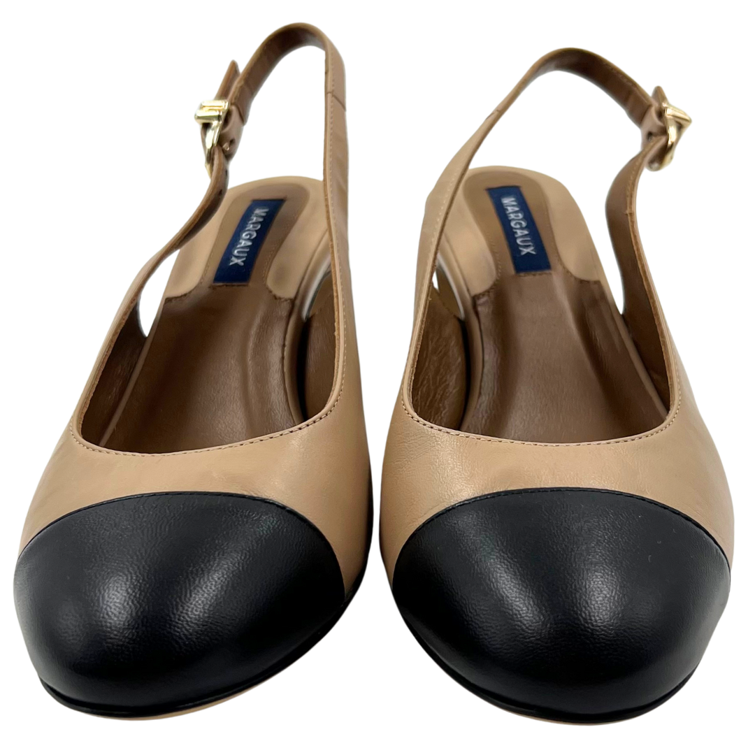 MARGAUX 6 36 Black/Natural Leather Heels