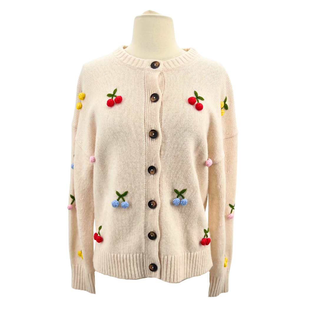 Boden White/Multi Cardigan
