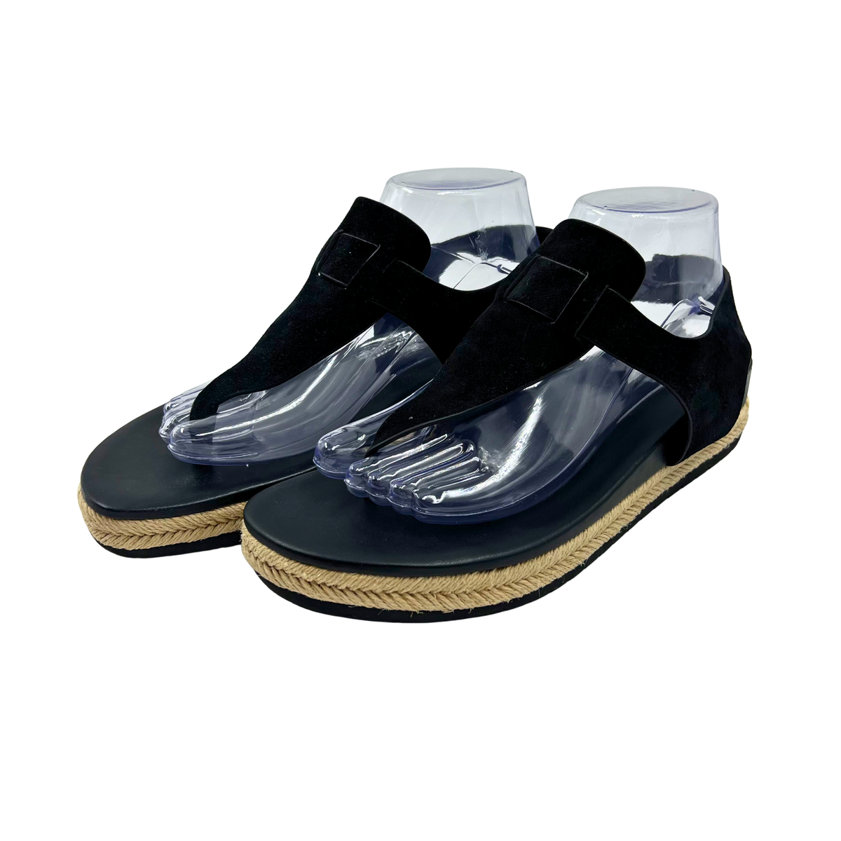 Vince 9 Black Leather Sandals