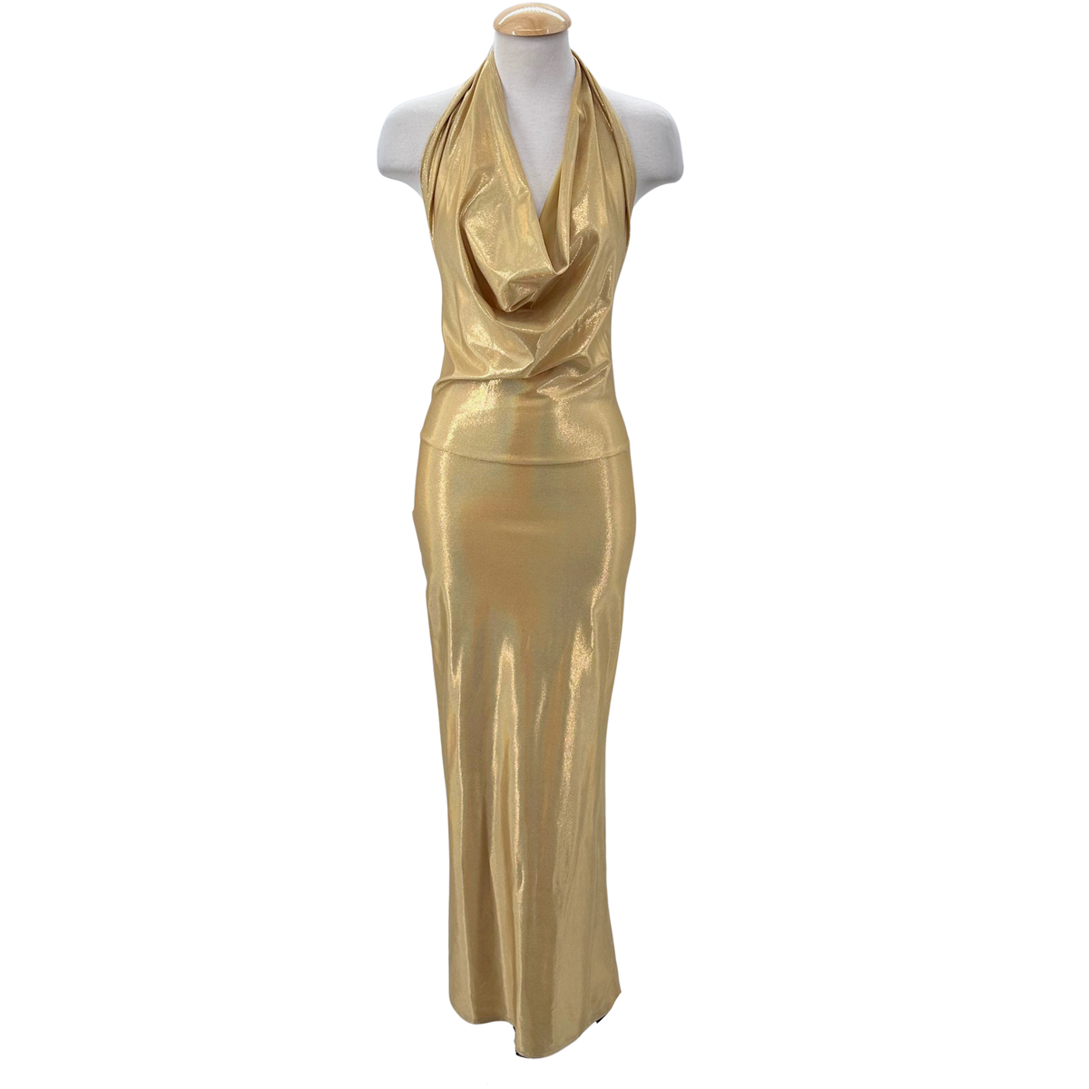 Jennifer Croll Size S Gold Maxi Dress – Chic Consignment LLC