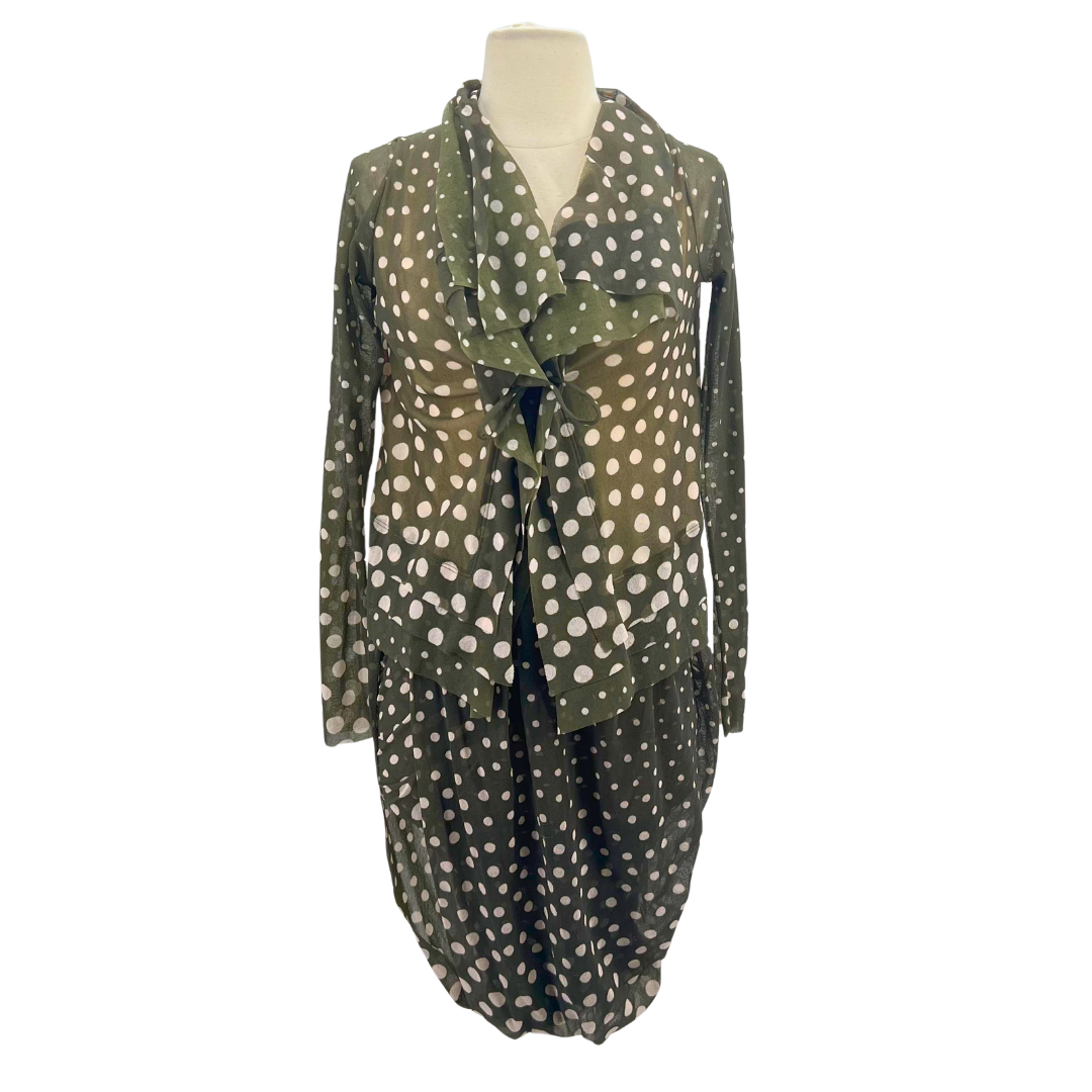 Fuzzi green/white Skirt Set