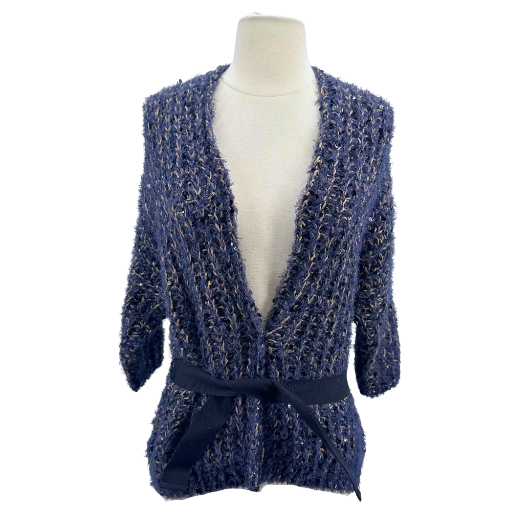Brunello Cuccinelli Tan/Navy Cardigan