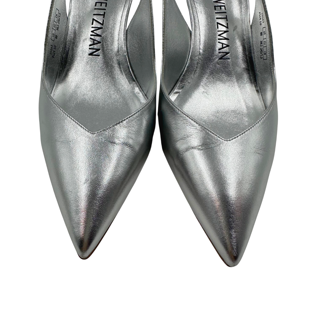 Stuart Weitzman 8 Silver Heels
