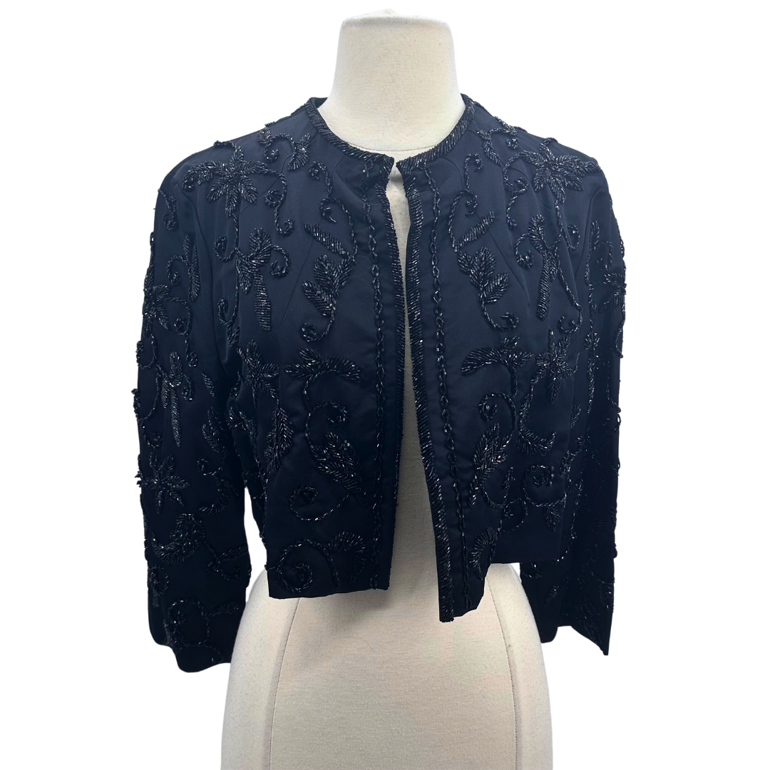 St. John Couture Size 10 Black Bolero