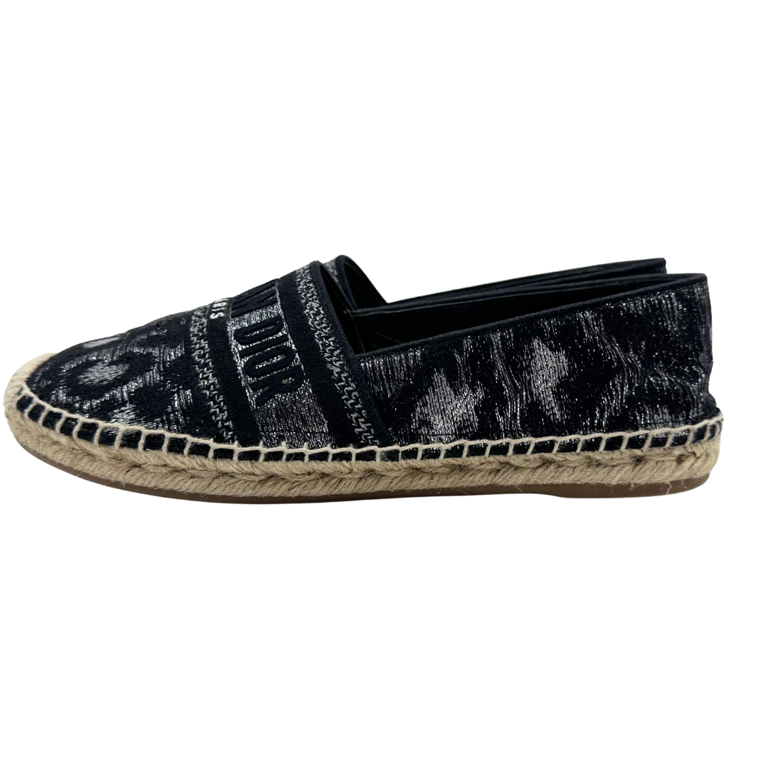 Dior 8 39 Granville Mizza Lurex Logo  Espadrille
