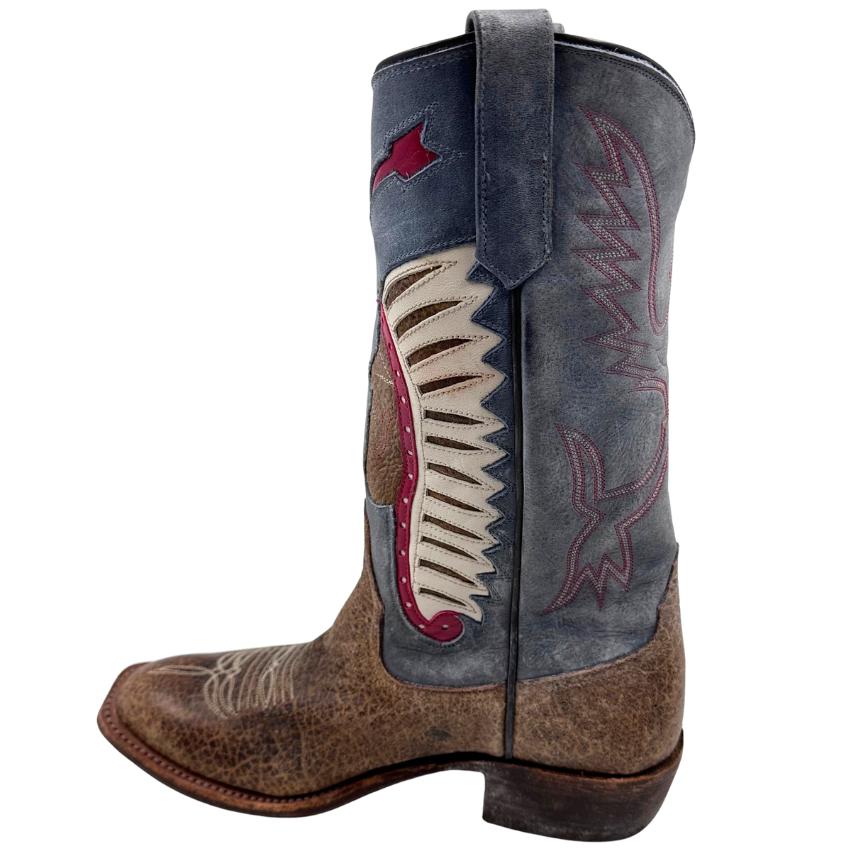 Rios of Mercedes 8 Brown/Blue Leather Boots