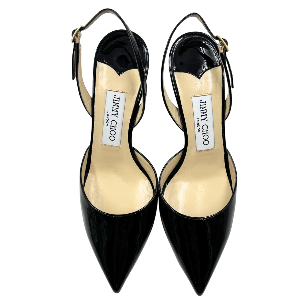 Jimmy Choo 37 Black Tilly Heels
