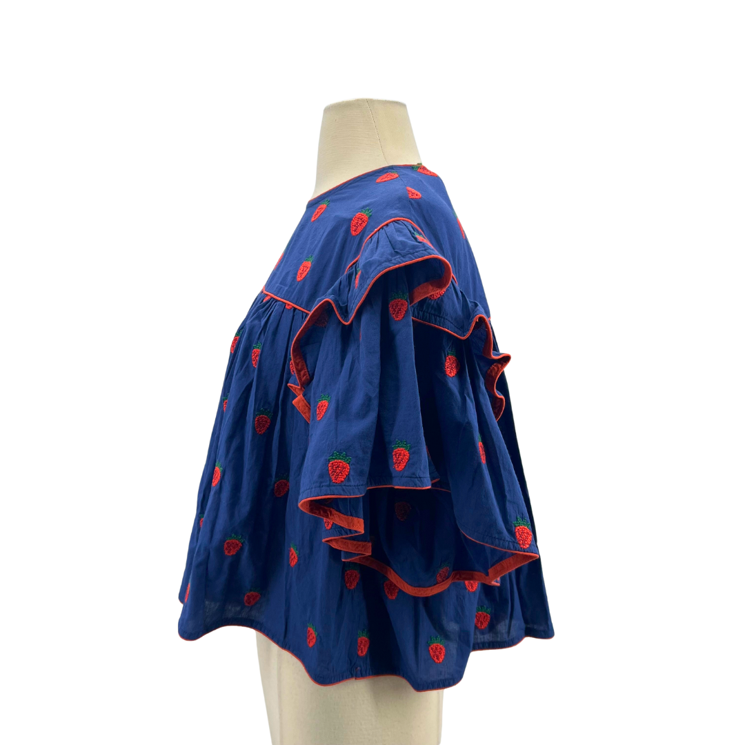 Farm Rio Navy/Red Blouse