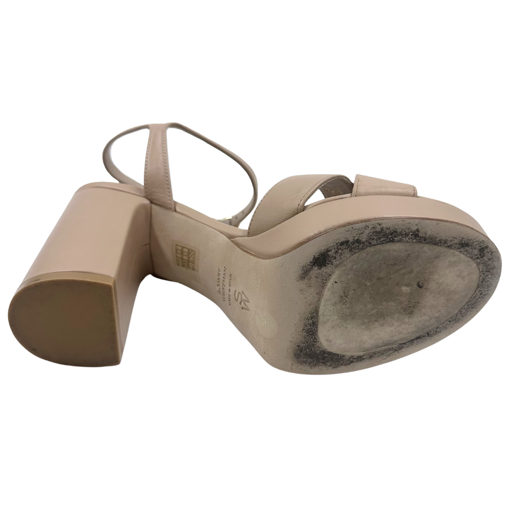 Stuart Weitzman 9 Tan Leather Heels