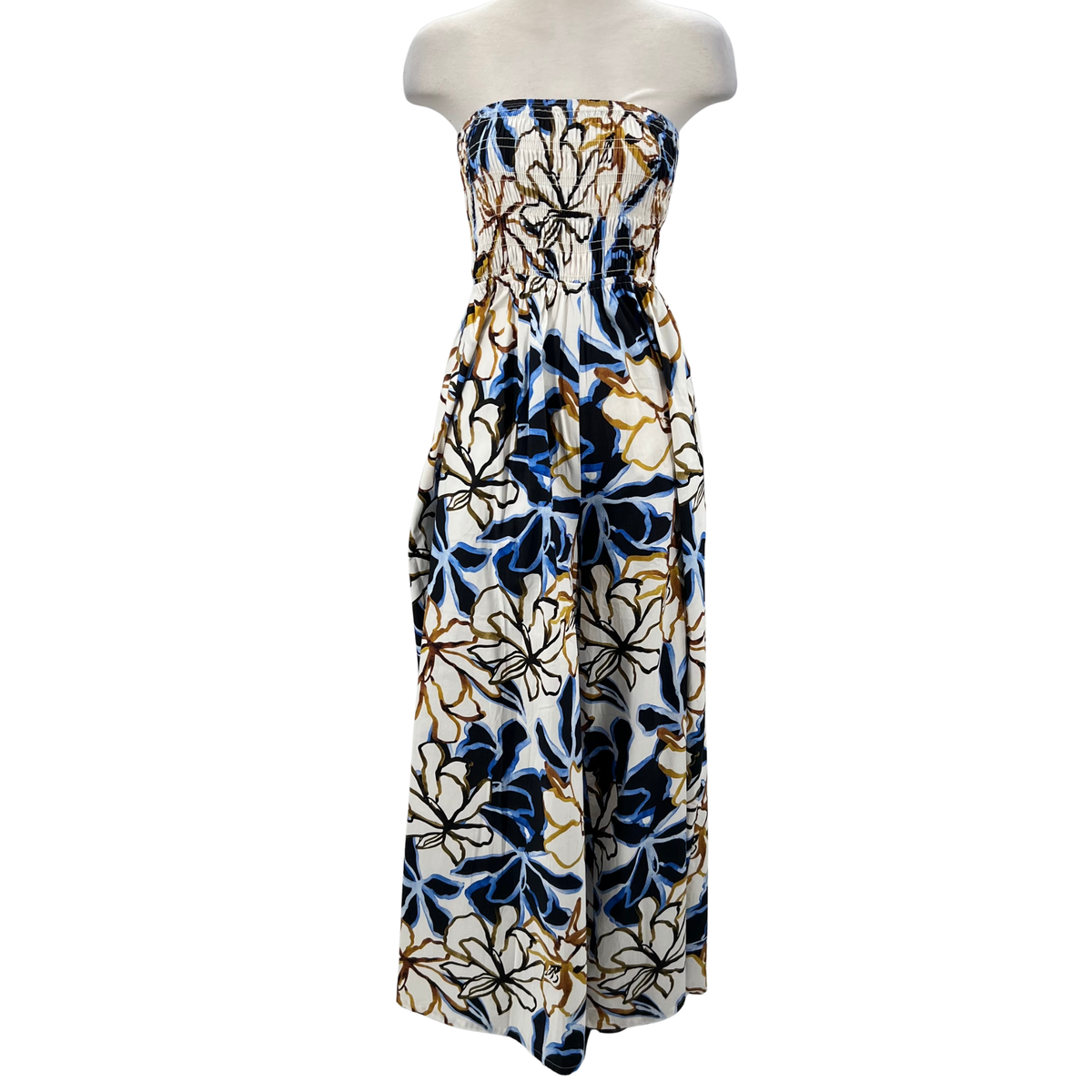 Misa White/Blue Jumpsuit