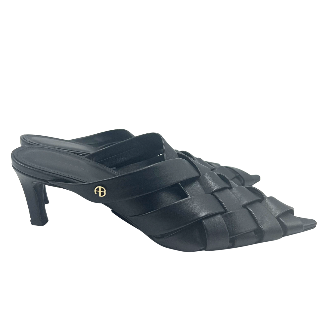 Anine Bing 38 Black Eve Mules