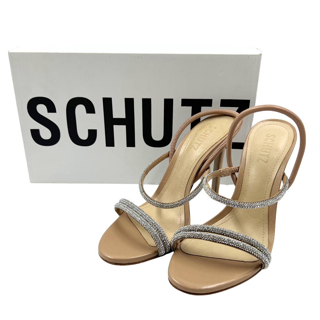 Schutz 7 Nude Leather Heels
