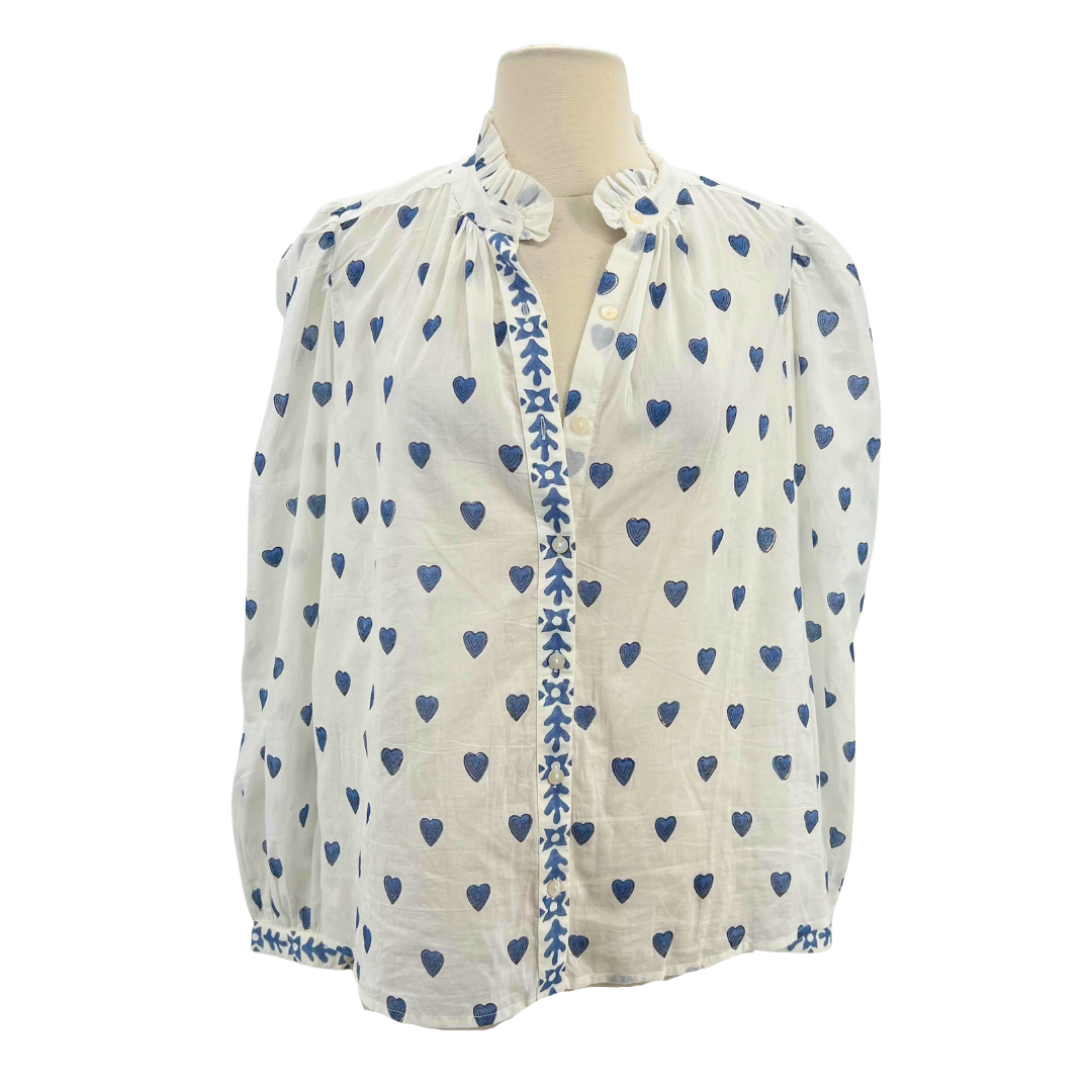 alix of bohemia White/Blue Button up
