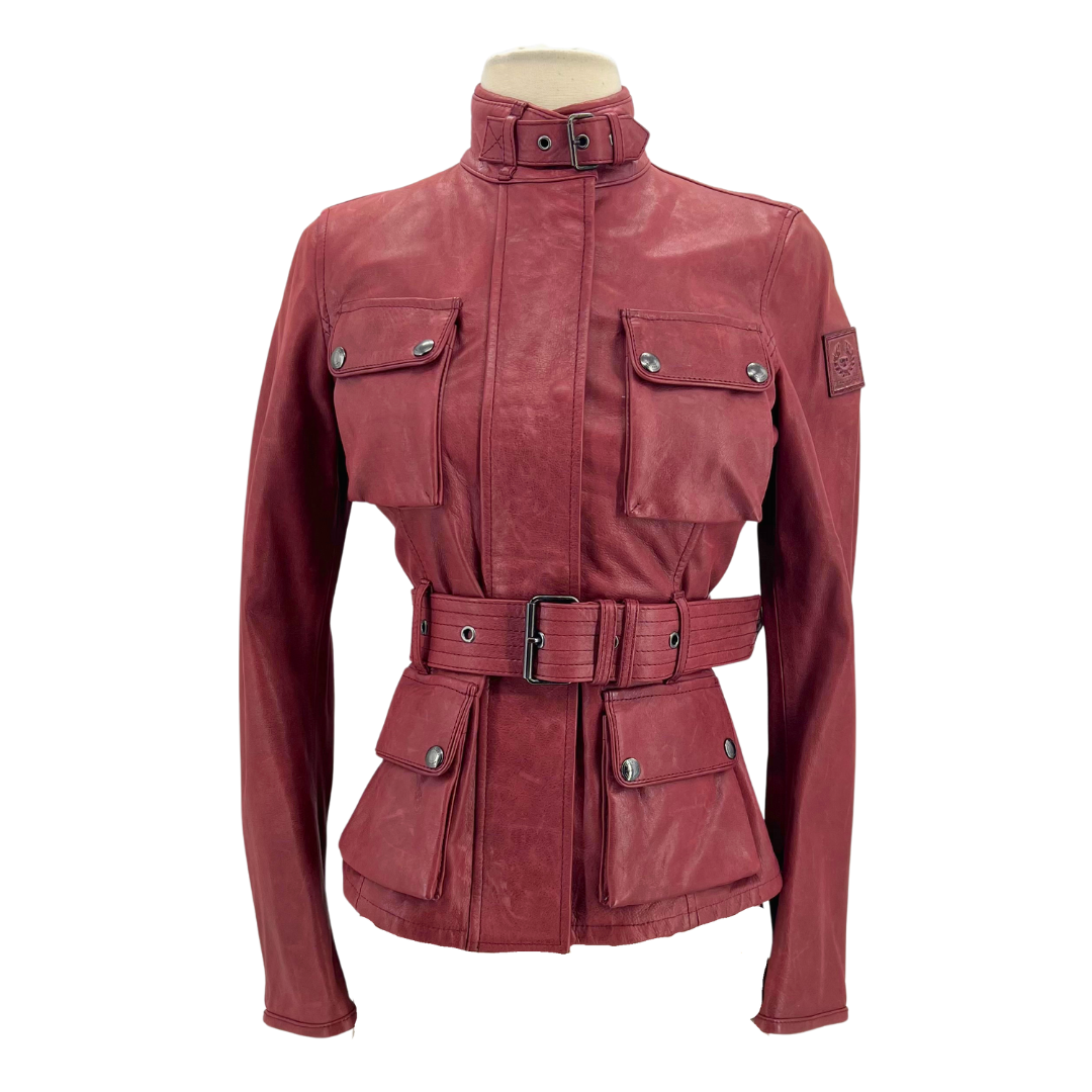 Belstaff Wine Leather Jacket
