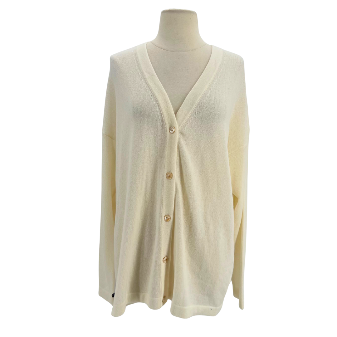 Goop G. White Cardigan