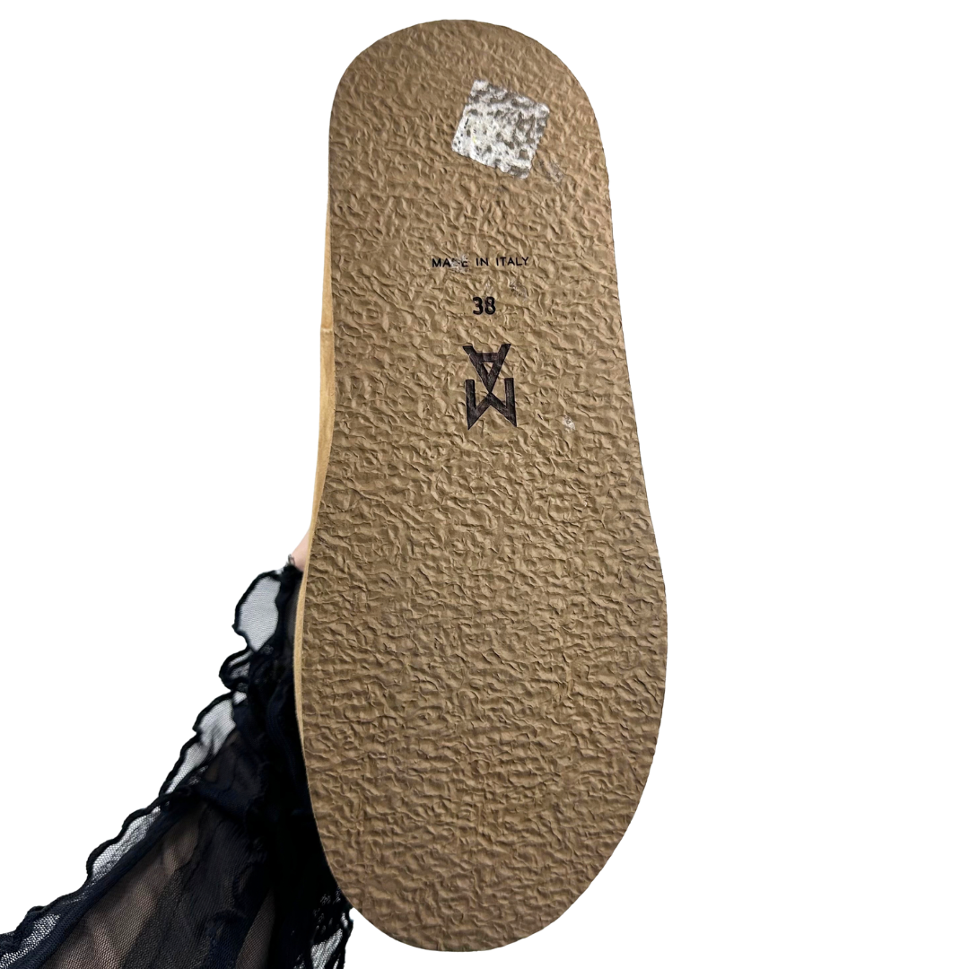 Amina Muaddi 38 Camel Suede Boots