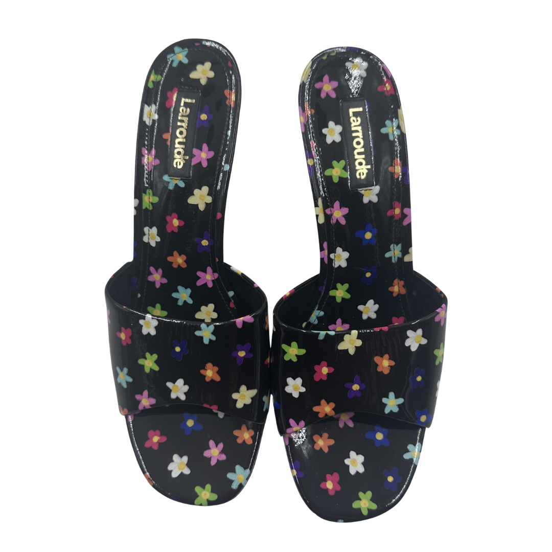 Larroude 8 Black Collette Sandals