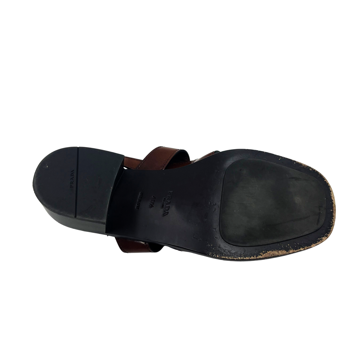 Prada 40.5 Brown/Black Sandals
