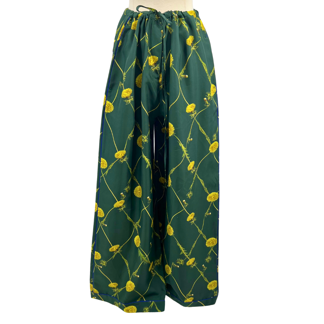 Burberry Green Floral Pants