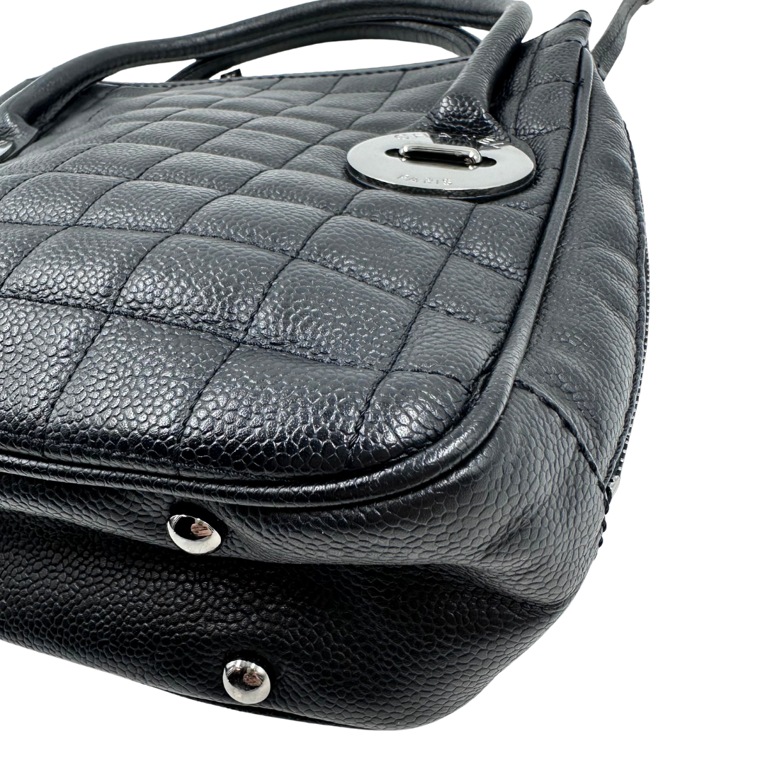 Chanel Square Quilt Button Handle Bag