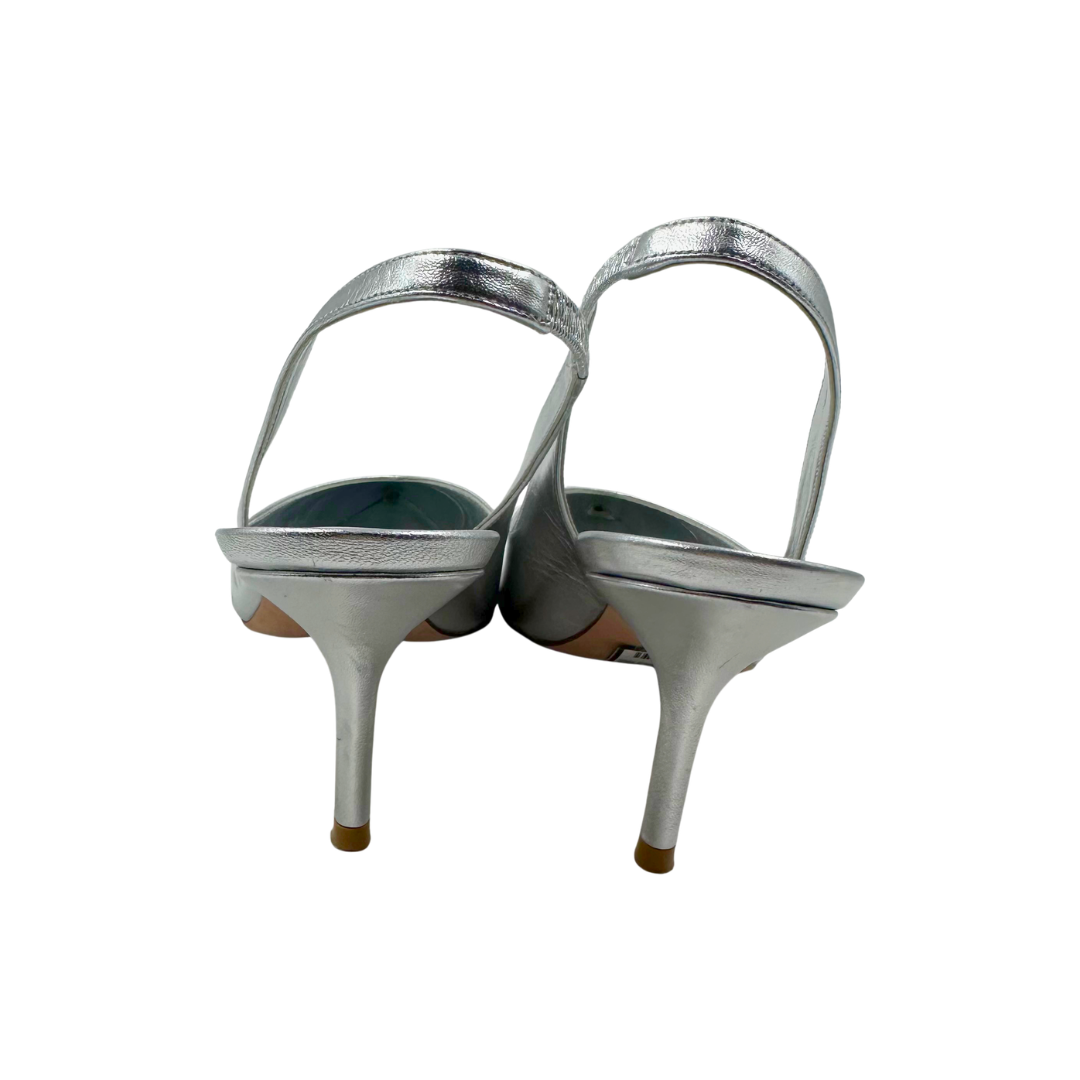 Stuart Weitzman 8 Silver Heels