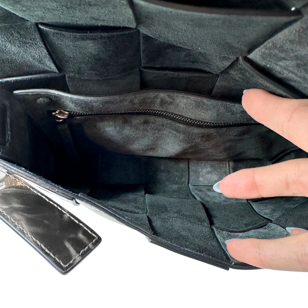 Bottega Veneta Intrecciato Patent Leather Cassette Crossbody