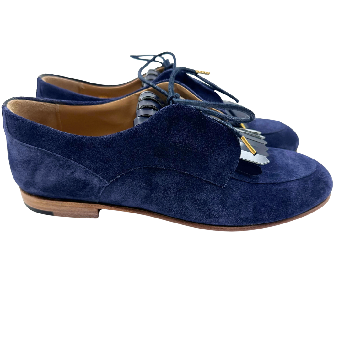 The Office Of US 7 37 Navy Suede Oxfords