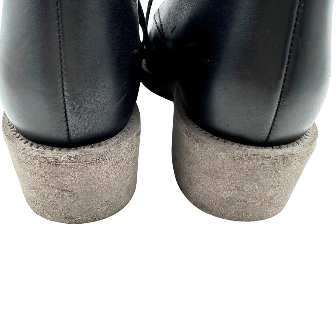 Chanel 40 Black Leather Boots
