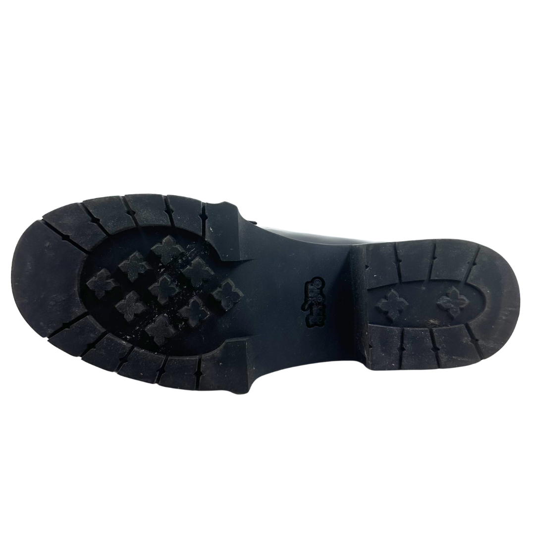 Coach 9 39.5 Black Patent Leather Loafers