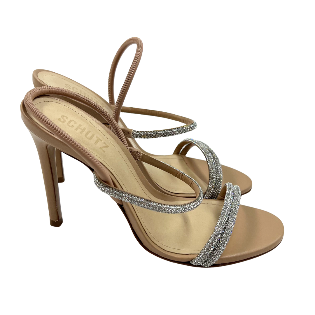 Schutz 7 Nude Leather Heels