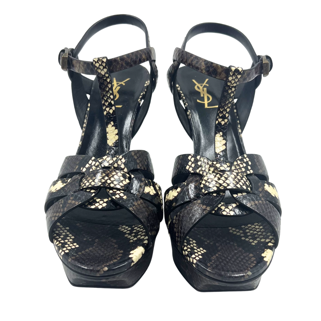 YSL 40 black/brown/cream Heels