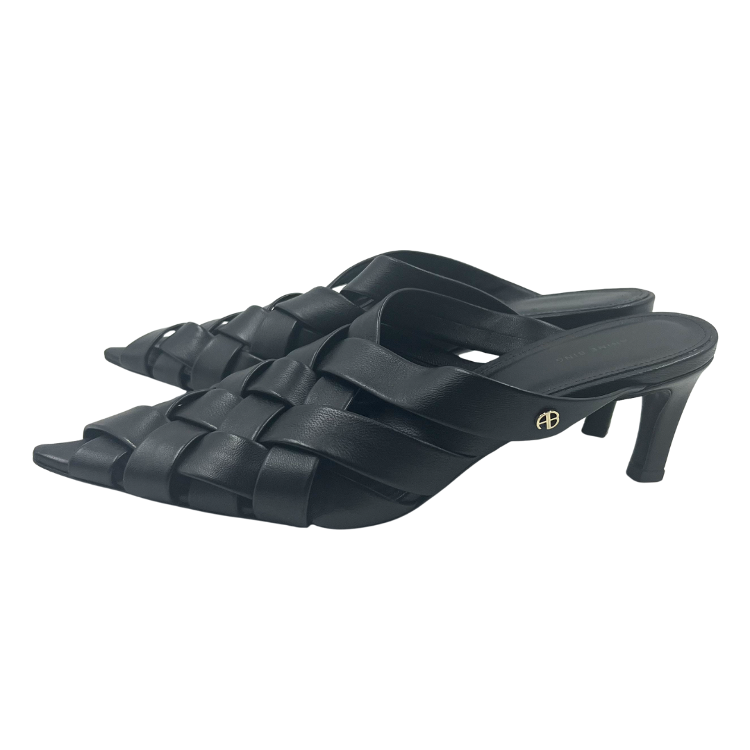 Anine Bing 38 Black Eve Mules