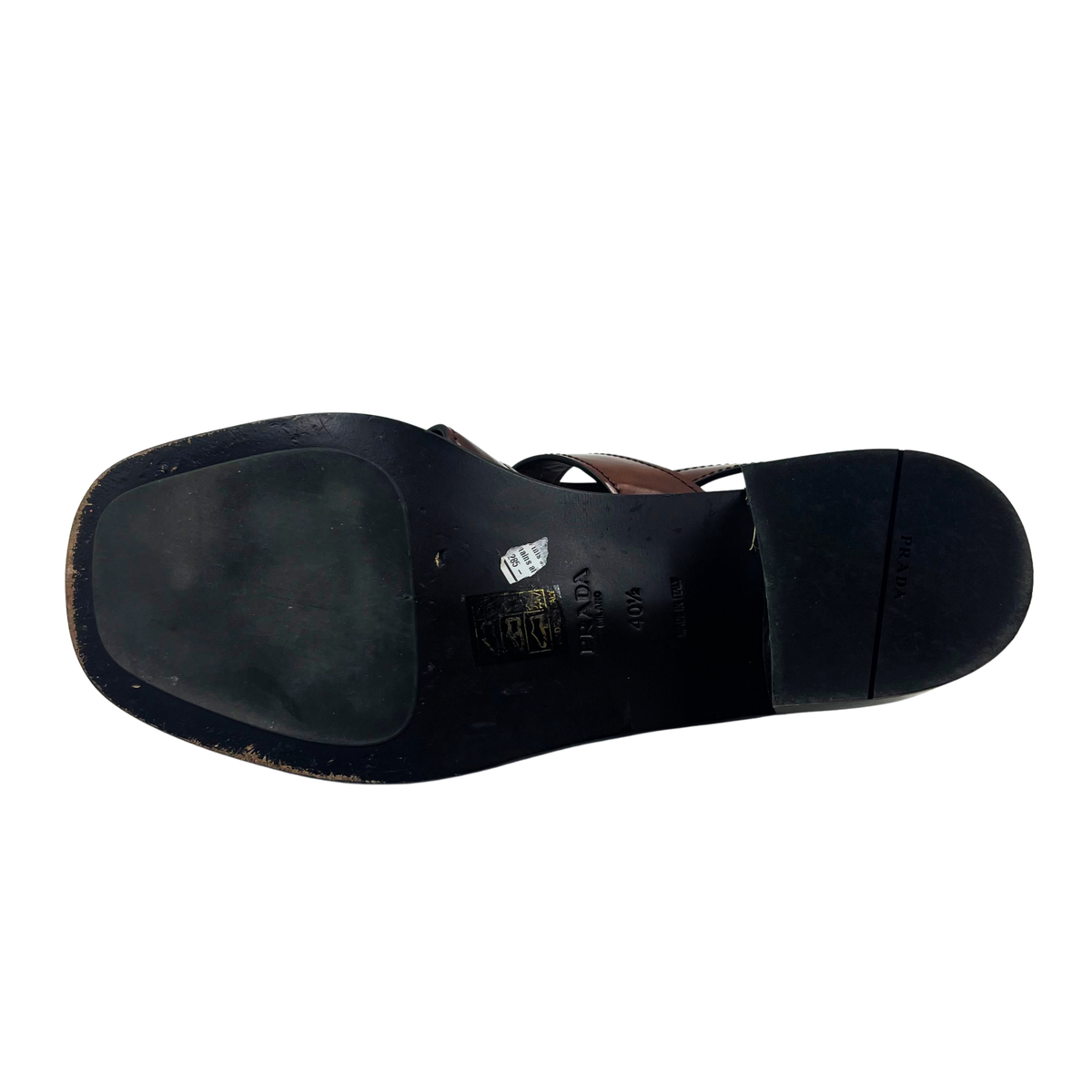 Prada 40.5 Brown/Black Sandals