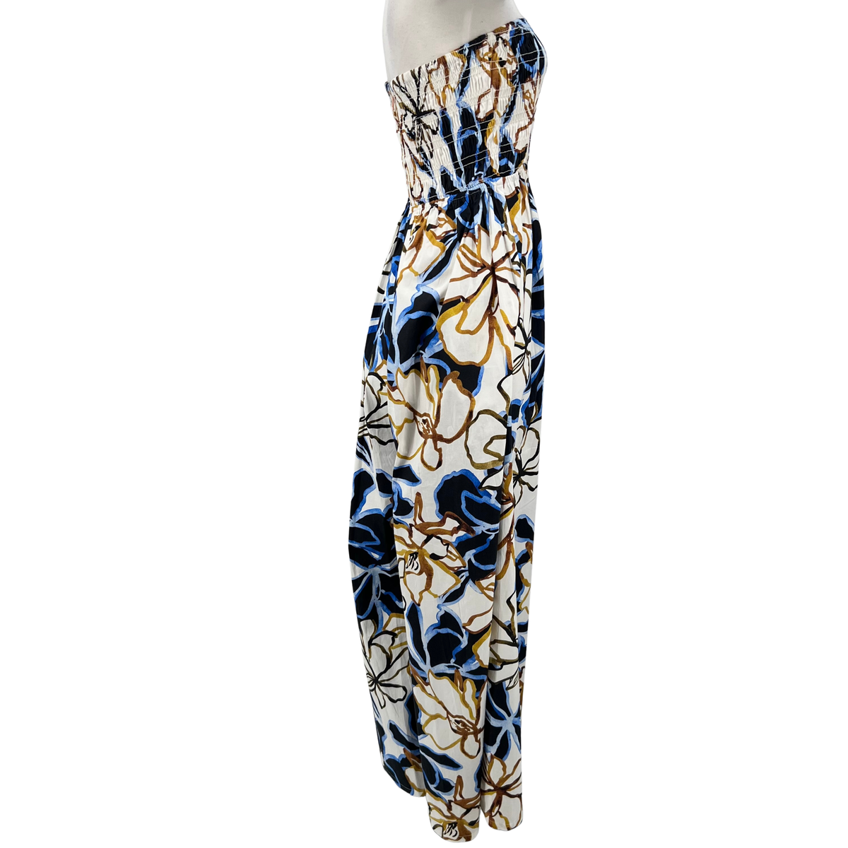 Misa White/Blue Jumpsuit