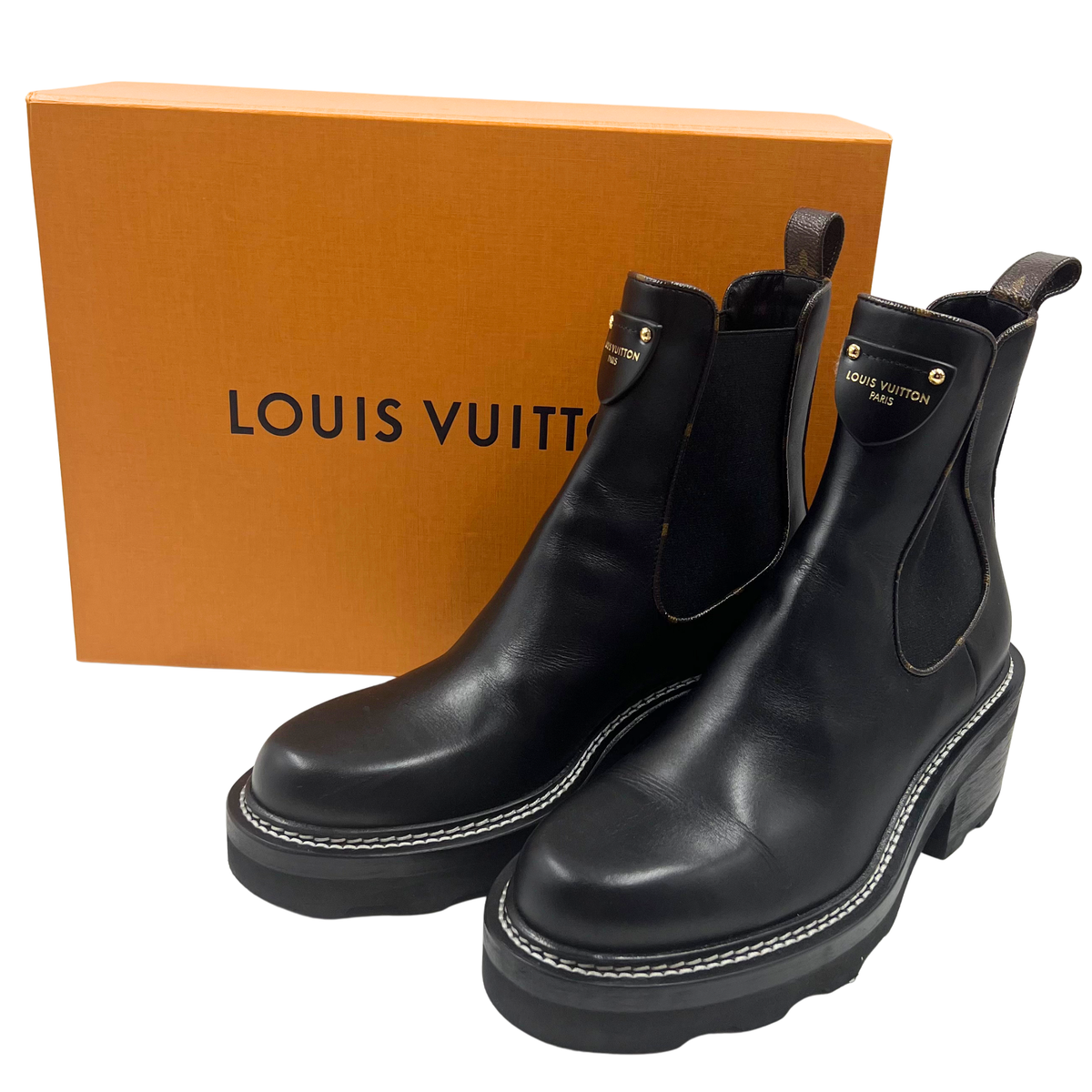 Louis Vuitton 8 38 Black Booties