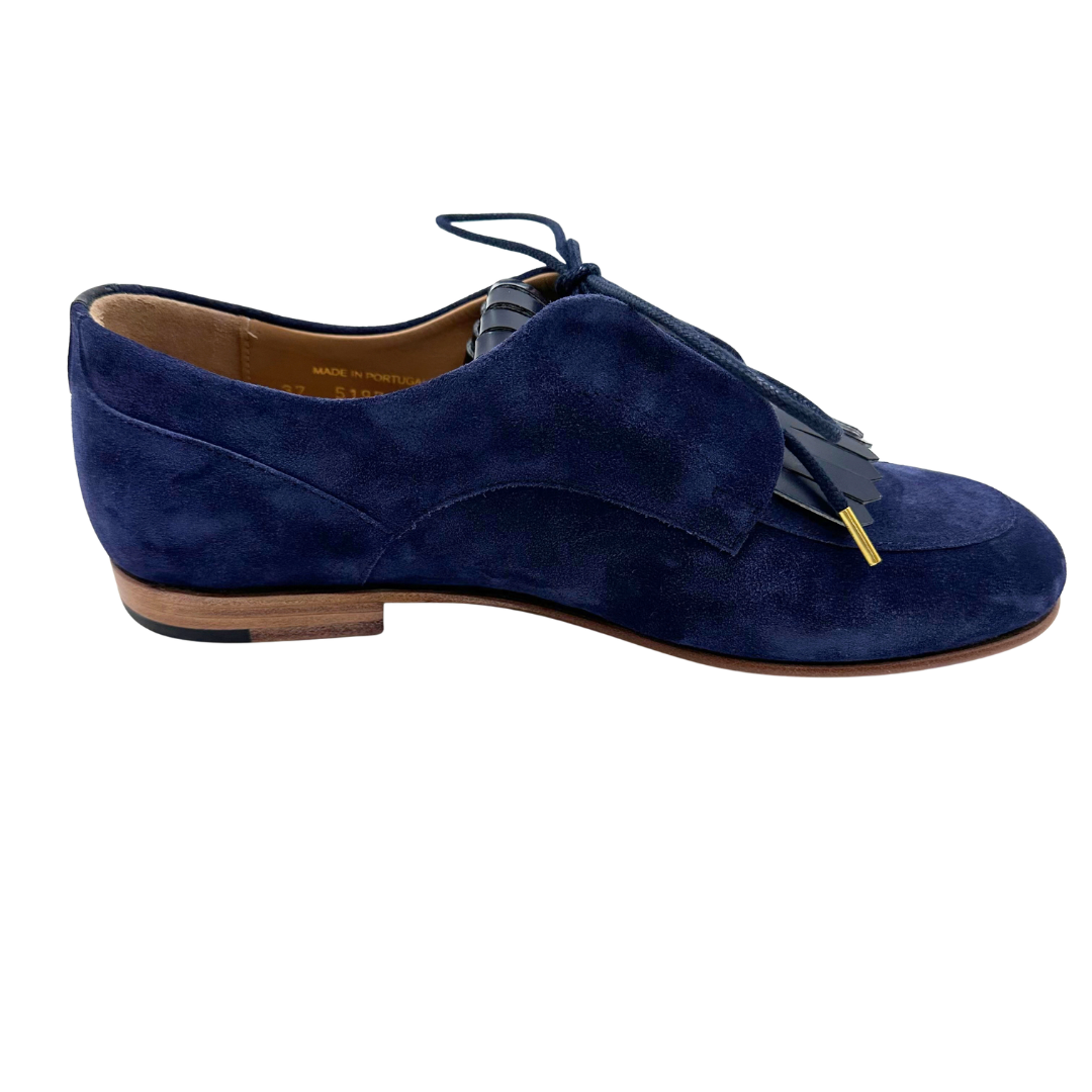 The Office Of US 7 37 Navy Suede Oxfords