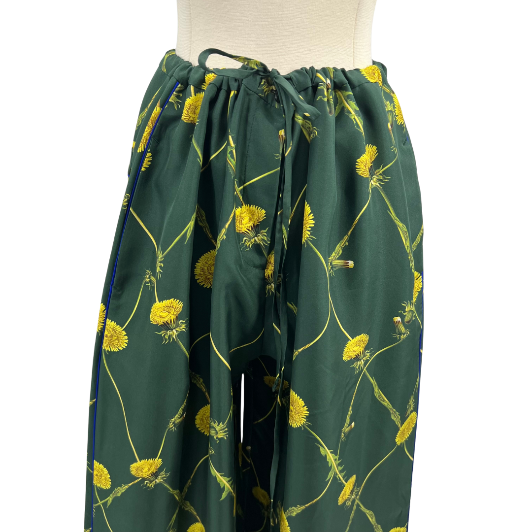 Burberry Green Floral Pants