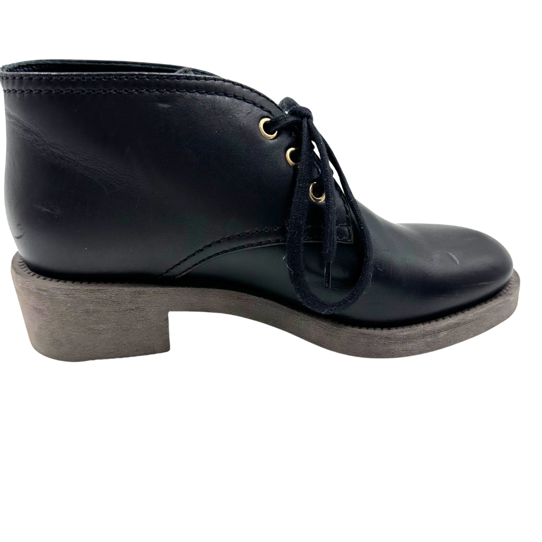 Chanel 40 Black Leather Boots