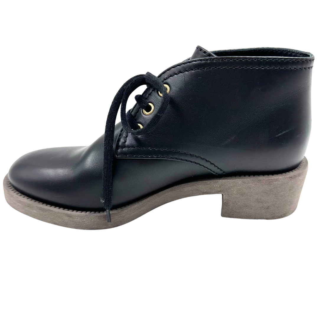 Chanel 40 Black Leather Boots