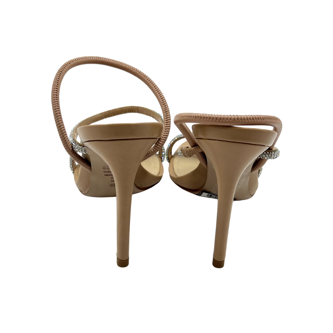 Schutz 7 Nude Leather Heels