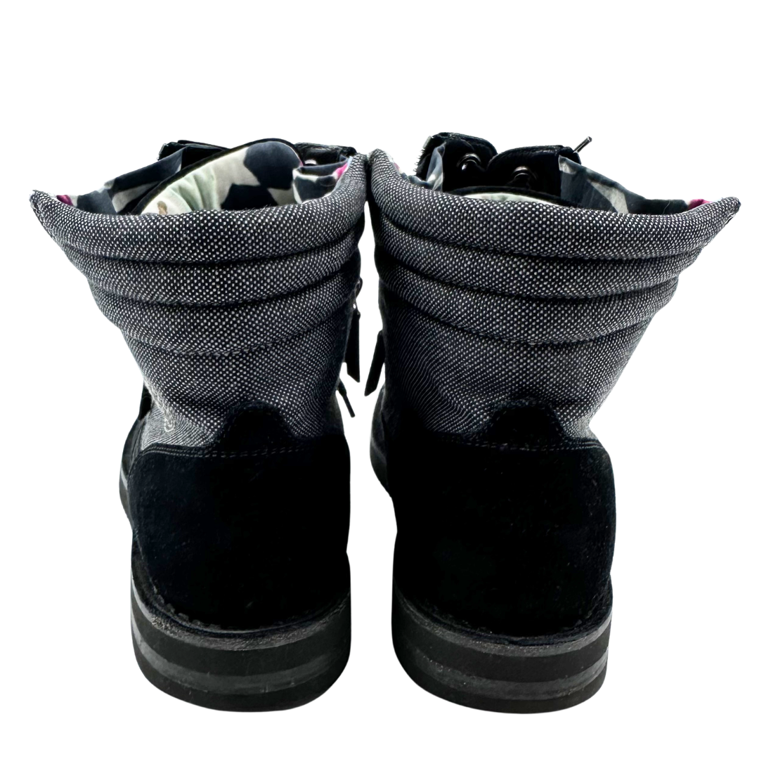Chanel 8 38 Black Suede Booties