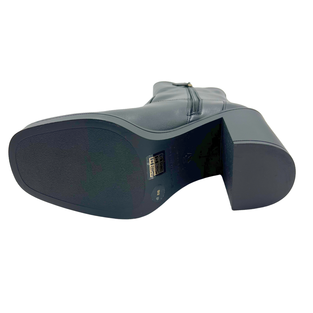 Stuart Weitzman 8 Bethenny Black Leather Booties