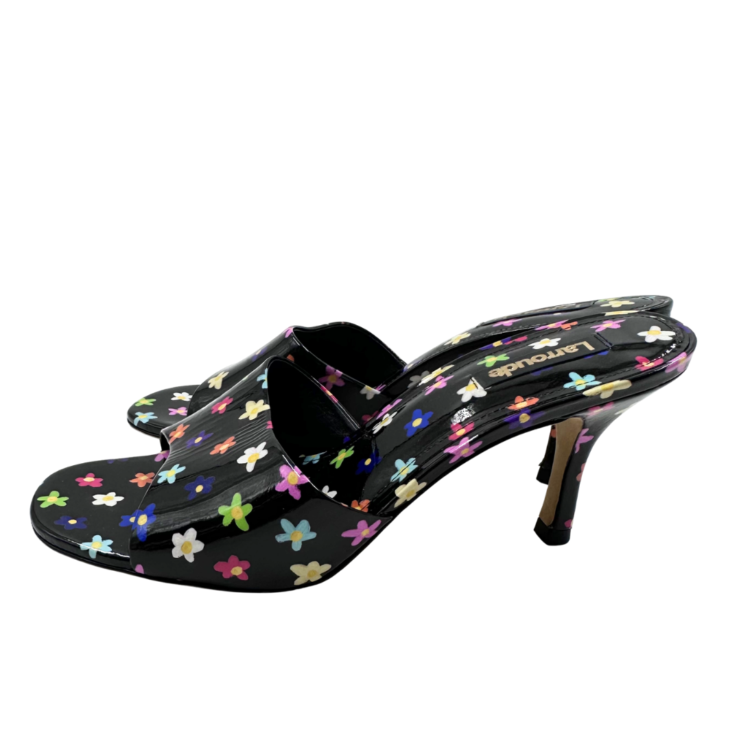 Larroude 8 Black Collette Sandals
