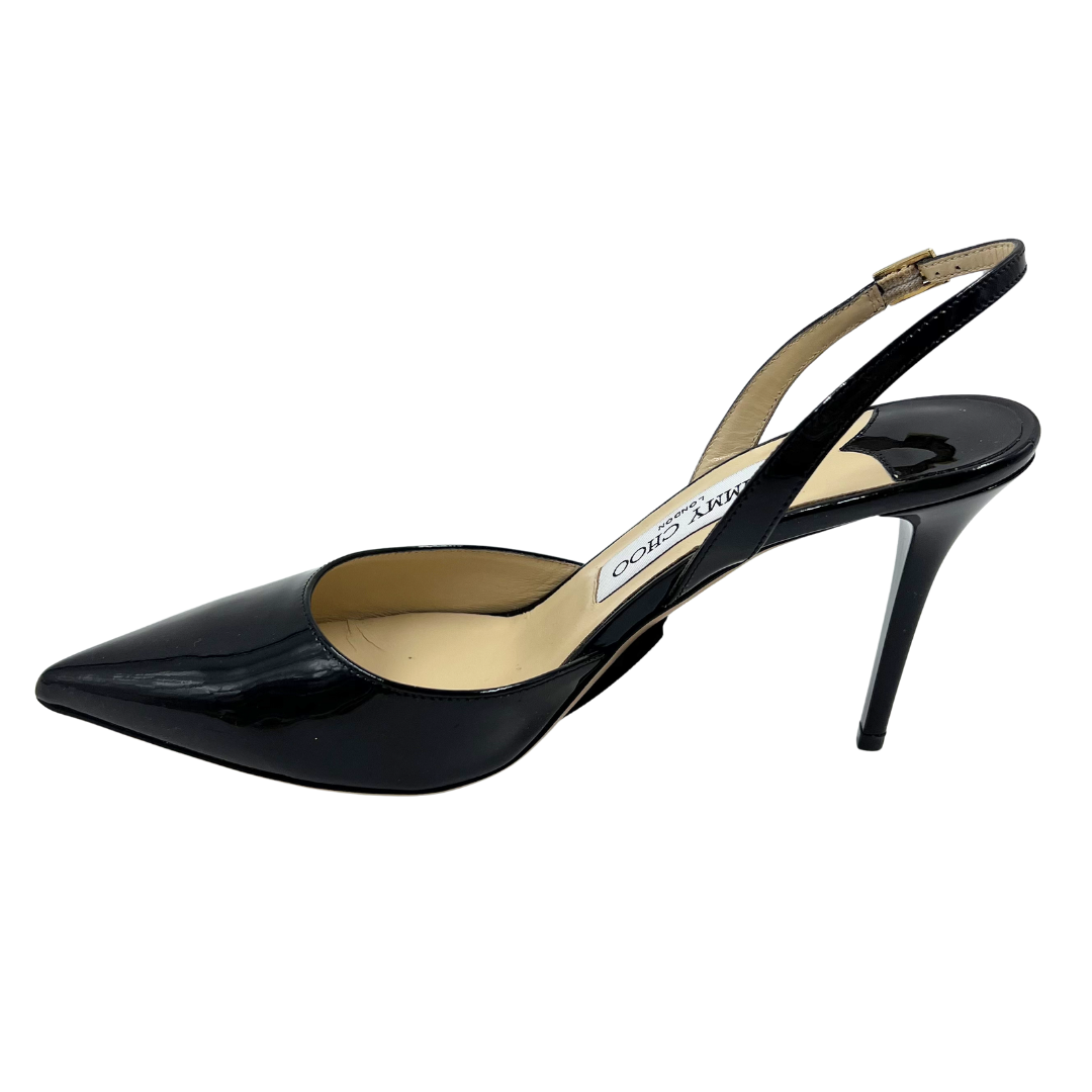 Jimmy Choo 37 Black Tilly Heels